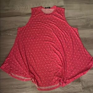Lane Bryant Pink Patterned swing Tank Top